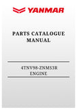 YANMAR 4TNV98-ZNMS3R ENGINE PARTS CATALOGUE MANUAL 50940311