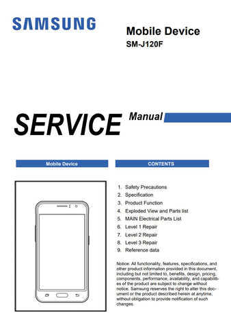 Unlock the full potential of your Samsung Galaxy J1 (2016) with our comprehensive service manual (SM-J120F) in PDF format. This essential guide provides detailed instructions, troubleshooting tips, and repair techniques to help you maintain and optimize your device effortlessly. Whether you're a tech enthusiast or a professional technician, this manual is your go-to resource for ensuring your smartphone runs smoothly and efficiently. Don't miss out on the opportunity to enhance your device's performance dow