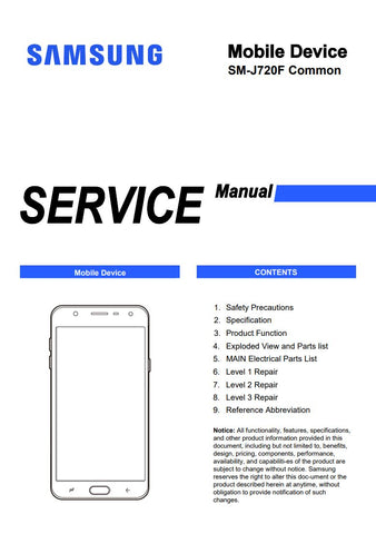 Unlock the full potential of your Samsung Galaxy J7 Prime 2 with our comprehensive service manual (SM-J720F) in PDF format. This essential guide provides detailed instructions, troubleshooting tips, and repair procedures to help you maintain and optimize your device effortlessly. Whether you're a tech enthusiast or a professional technician, this manual is your go-to resource for ensuring your smartphone runs smoothly and efficiently. Don't miss out on the opportunity to enhance your device's performance 