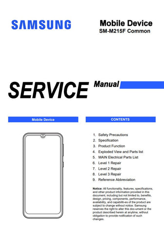 Unlock the full potential of your Samsung Galaxy M21 with the comprehensive Service Manual (SM-M215F) in PDF format. This essential guide provides detailed instructions, troubleshooting tips, and technical specifications to help you maintain and repair your device with confidence. Whether you're a tech enthusiast or a professional technician, this manual is your go-to resource for ensuring optimal performance and longevity of your smartphone. Don't miss out on the opportunity to enhance your device knowledg