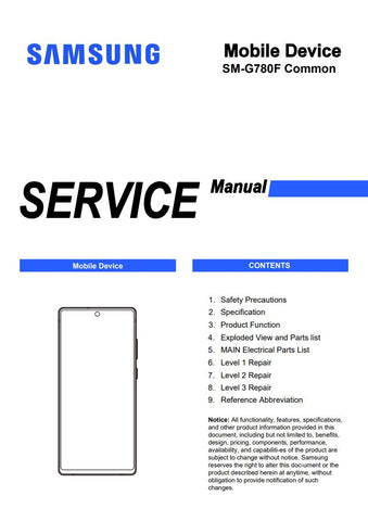 Unlock the full potential of your Samsung Galaxy S20 FE with our comprehensive service manual (SM-G780F) in PDF format. This essential guide provides detailed instructions, troubleshooting tips, and repair procedures, ensuring you can maintain and optimize your device with ease. Perfect for both tech enthusiasts and professionals, this manual empowers you to tackle any issue confidently, saving you time and money on repairs. Download your copy today and take control of your smartphone experience!
