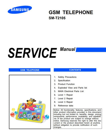 Unlock the full potential of your Samsung Galaxy Tab 3 7.0 with our comprehensive Kids Service Manual (SM-T2105) in PDF format. This essential guide provides detailed instructions, troubleshooting tips, and maintenance advice tailored specifically for young users, ensuring a safe and enjoyable experience. Perfect for parents and guardians, this manual empowers you to manage device settings, optimize performance, and resolve common issues with ease. Enhance your child's tablet experience today with this inva