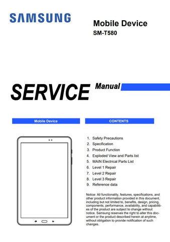  Unlock the full potential of your Samsung Galaxy Tab A 10.1 (SM-T580) with our comprehensive service manual in PDF format. This essential guide provides detailed instructions, troubleshooting tips, and maintenance procedures to ensure your device operates at its best. Whether you're a tech enthusiast or a professional technician, this manual is designed to help you navigate repairs and enhancements with ease, making it a must-have resource for anyone looking to extend the life of their tablet. Download you