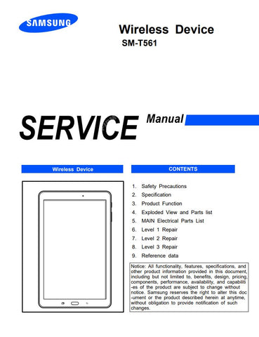 Unlock the full potential of your Samsung Galaxy Tab E (SM-T561) with our comprehensive PDF service manual. This essential guide provides detailed instructions, troubleshooting tips, and maintenance advice to ensure your device operates at its best. Perfect for both tech enthusiasts and everyday users, this manual empowers you to tackle repairs and enhancements with confidence, saving you time and money. Download your copy today and take control of your tablet experience!