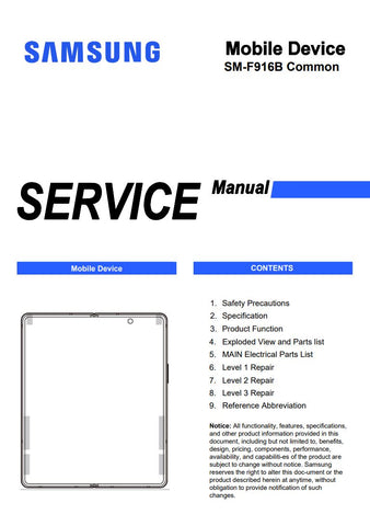 Unlock the full potential of your Samsung Galaxy Z Fold 2 with our comprehensive service manual (SM-F916B) in PDF format. This essential guide provides detailed instructions, troubleshooting tips, and maintenance procedures to ensure your device operates at its best. Whether you're a tech enthusiast or a professional technician, this manual is designed to enhance your understanding and care of the Galaxy Z Fold 2, making it an invaluable resource for anyone looking to maximize their device's performance and