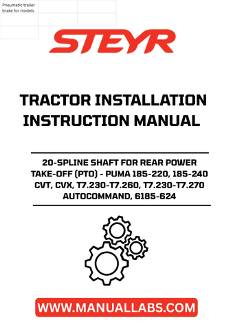 Introducing the STEYR 20-Spline Shaft for Rear Power Take-Off (PTO), designed specifically for a range of high-performance tractors including the Puma 185-220, 185-240 CVT, CVX, and T7.230-T7.260, T7.230-T7.270 Autocommand, as well as the 6185-624 models. This essential component ensures optimal power transfer and efficiency, making it a vital addition to your agricultural equipment.