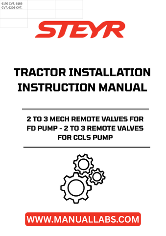 Upgrade your STEYR tractor with the 2 to 3 Mech Remote Valves designed specifically for FD pumps. This essential component enhances your tractor's functionality, allowing for seamless operation of multiple hydraulic implements. With its robust construction, you can trust that these valves will withstand the demands of heavy-duty agricultural tasks.