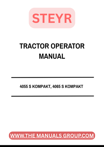 Discover the essential STEYR 4055S and 4065S Compact Tractor Operator Manual, designed specifically for agricultural professionals seeking to maximize their equipment's performance. This comprehensive guide, published in February 2011, provides detailed instructions and insights to help you operate and maintain your tractor efficiently.