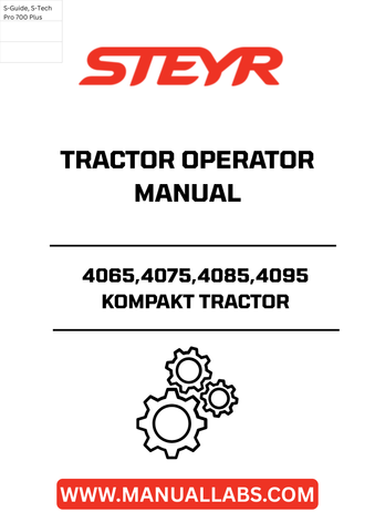 Enhance your operational efficiency with the STEYR 4065, 4075, 4085, and 4095 Kompakt Tractor Operator Manual (Part No. 47374371). This comprehensive guide is designed to provide you with essential information and insights to maximize the performance of your tractor.