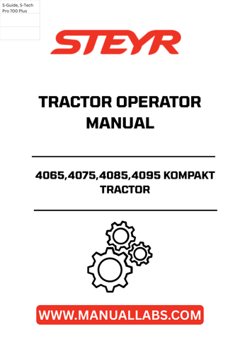 Enhance your operational efficiency with the STEYR 4065, 4075, 4085, and 4095 Kompakt Tractor Operator Manual (Part No. 47374374). This comprehensive guide is designed to provide you with essential information and insights to maximize the performance of your tractor.