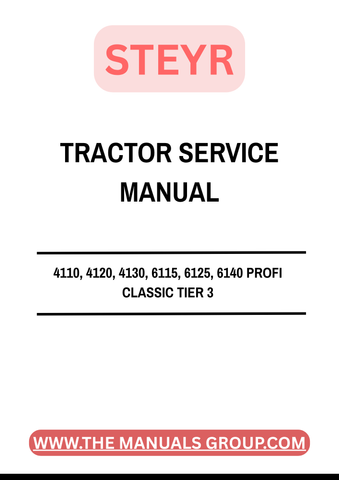Discover the ultimate resource for maintaining your STEYR PROFI CLASSIC Tier 3 tractors with the comprehensive service manual (Part No. 84276599). This manual covers models 4110, 4120, 4130, 6115, 6125, and 6140, providing you with detailed insights and step-by-step instructions to ensure your machinery operates at peak performance.