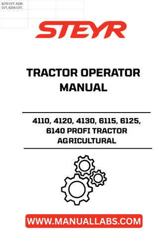 Discover the essential STEYR 4110, 4120, 4130, 6115, 6125, 6140 PROFI Tractor Operator Manual (Part No. 84265601). This comprehensive guide is designed to enhance your understanding and operation of these powerful agricultural tractors, ensuring you get the most out of your investment.