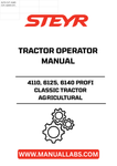 Unlock the full potential of your STEYR 4110, 6125, and 6140 Profi Classic tractors with the comprehensive Operator Manual (Part No. 84265582). This essential guide is designed to enhance your understanding of your tractor's features, ensuring you operate it safely and efficiently.