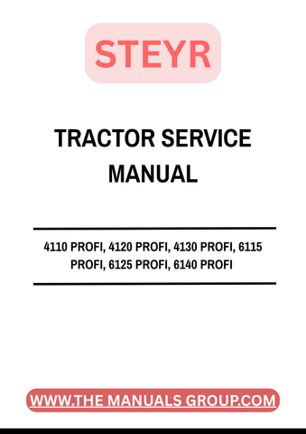 Discover the ultimate resource for maintaining your STEYR tractor with the STEYR 4110 PROFI, 4120 PROFI, 4130 PROFI, 6115 PROFI, 6125 PROFI, and 6140 PROFI Tractor Service Manual. This comprehensive guide, part number 84276593, is designed to provide you with detailed instructions and insights to keep your machinery running smoothly and efficiently.