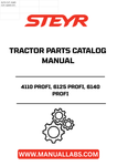 Discover the ultimate resource for maintaining and repairing your STEYR 4110 PROFI, 6125 PROFI, and 6140 PROFI tractors with the comprehensive Parts Catalog Manual (84155210). This essential guide provides detailed diagrams and part numbers, ensuring you can easily identify and source the components you need for optimal performance.