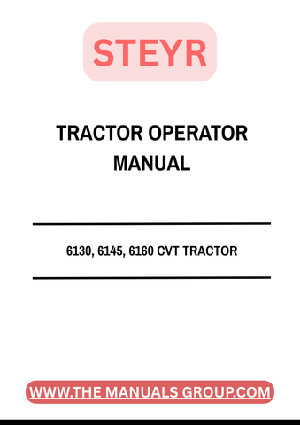 Enhance your operational efficiency with the STEYR 6130, 6145, 6160 CVT Tractor Operator Manual (Part No. 84479617). This comprehensive guide is designed specifically for your STEYR tractor models, providing essential information to help you maximize performance and ensure longevity.