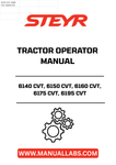 Enhance your operational efficiency with the STEYR 6140 CVT, 6150 CVT, 6160 CVT, 6175 CVT, and 6195 CVT Tractor Operator Manual (Part No. 84138281). This comprehensive guide is designed to provide you with essential information on the features, functions, and maintenance of your tractor, ensuring you get the most out of your investment.
