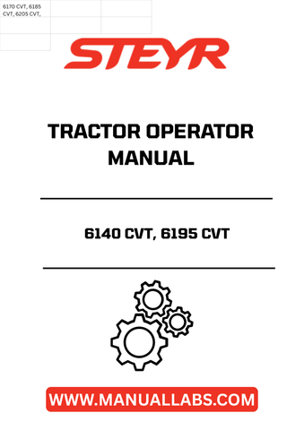Enhance your operational efficiency with the STEYR 6140 CVT and 6195 CVT Tractor Operator Manual (Part No. 84265508). This comprehensive guide is designed to provide you with essential information on the features, functions, and maintenance of your tractor, ensuring you get the most out of your investment.