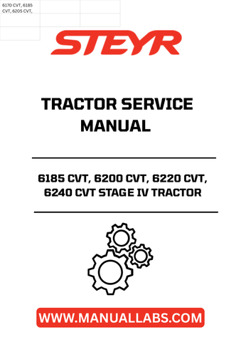 Enhance your maintenance routine with the STEYR 6185 CVT, 6200 CVT, 6220 CVT, and 6240 CVT Stage IV Tractor Service Manual (Part No. 47950214). This comprehensive guide is designed to provide you with all the essential information needed to keep your tractor running smoothly and efficiently.