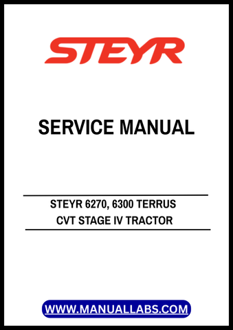Discover the ultimate resource for your STEYR 6270 and 6300 TERRUS CVT Stage IV tractors with the comprehensive service manual (48193180) available in PDF format. This essential guide is designed to provide you with detailed insights into maintenance, troubleshooting, and repair procedures, ensuring your tractor operates at peak performance.