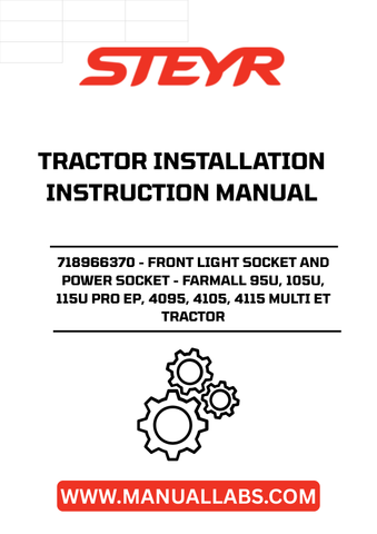 Upgrade your Farmall tractor with the STEYR 718966370 Front Light Socket and Power Socket. Designed specifically for models 95U, 105U, 115U PRO EP, 4095, 4105, and 4115 Multi ET, this essential component ensures reliable lighting and power connectivity for your agricultural needs.