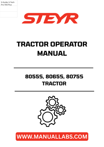 Enhance your operational efficiency with the STEYR 8055S, 8065S, and 8075S Tractor Operator Manual (27684MLH). This comprehensive guide is designed to provide you with essential information and insights to maximize the performance of your tractor. Whether you're a seasoned operator or new to the machinery, this manual is an invaluable resource for understanding your equipment.