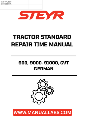 Discover the essential STEYR 900, 9000, 91000, CVT German Tractor Standard Repair Times Manual (Part No. 7-71633). This comprehensive guide is designed for mechanics and tractor owners alike, providing detailed repair times to streamline maintenance and ensure optimal performance of your STEYR tractor.