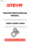 Discover the ultimate resource for maintaining your STEYR 9080M, 9090M, and 9100M tractors with the comprehensive Parts Catalog Manual - 7-9410. This essential guide provides detailed diagrams and specifications, ensuring you have all the information needed to identify and order the correct parts for your machinery.