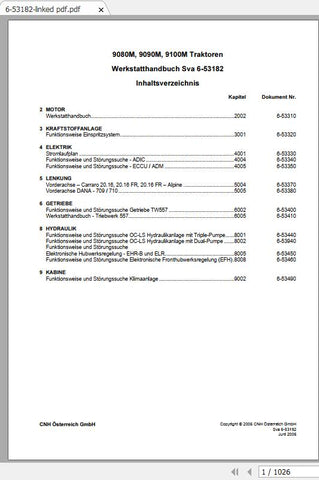 Unlock the full potential of your STEYR 9080M, 9090M, and 9100M tractors with the comprehensive Workshop Manual 6-53182. This essential guide provides detailed instructions and insights, ensuring you can perform maintenance and repairs with confidence and precision.