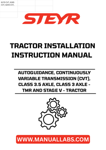 Discover the ultimate guide to optimizing your STEYR tractor with the Autoguidance and Continuous Variable Transmission (CVT) installation instructions manual. Designed specifically for Class 3.5 and Class 3 axles, this comprehensive manual ensures that you can seamlessly integrate advanced technology into your agricultural operations.