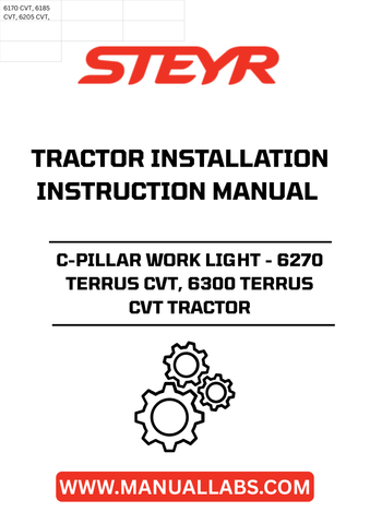 Introducing the STEYR C-Pillar Work Light, designed specifically for the 6270 and 6300 Terrus CVT tractors. This essential accessory enhances visibility during nighttime operations or low-light conditions, ensuring you can work efficiently and safely.