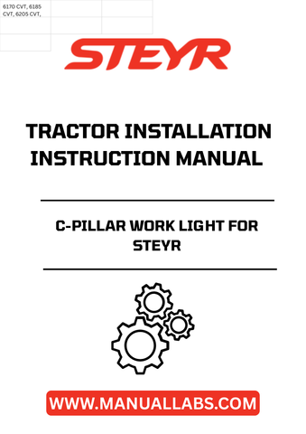 Illuminate your workspace with the STEYR C-Pillar Work Light, designed specifically for STEYR installations. This high-quality work light provides optimal brightness and visibility, ensuring you can tackle any task with confidence, even in low-light conditions. Its durable construction guarantees longevity, making it a reliable addition to your equipment.