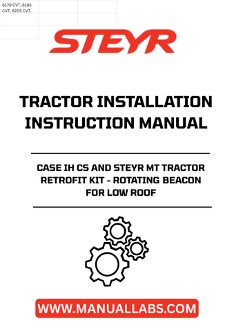 Enhance the safety and visibility of your STEYR CASE IH CS and STEYR MT tractors with our Retrofit Kit for Low Roof Tractor Installation. This essential kit includes a high-quality rotating beacon designed specifically for low roof models, ensuring you stay visible in any working environment.