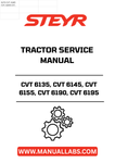 Unlock the full potential of your STEYR CVT tractor with the comprehensive Service Manual for models 6135, 6145, 6155, 6190, and 6195. This essential guide provides detailed insights into maintenance, troubleshooting, and repair, ensuring your tractor operates at peak performance.