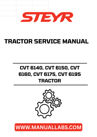 Discover the ultimate resource for maintaining your STEYR CVT tractor series with the STEYR CVT 6140, CVT 6150, CVT 6160, CVT 6175, CVT 6195 Tractor Service Manual (Part No. 47505530). This comprehensive manual is designed to provide you with detailed instructions and insights, ensuring your tractor operates at peak performance.