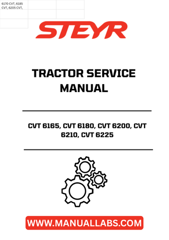 Discover the ultimate resource for maintaining your STEYR CVT 6165, CVT 6180, CVT 6200, CVT 6210, and CVT 6225 tractors with the comprehensive Service Manual - 84172739. This essential guide is designed to provide you with detailed instructions and insights, ensuring your tractor operates at peak performance.