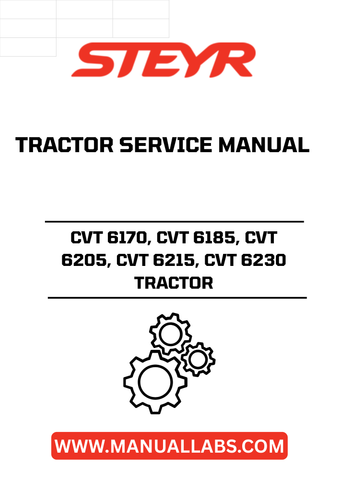 Discover the ultimate resource for maintaining your STEYR CVT tractor series with the STEYR CVT 6170, CVT 6185, CVT 6205, CVT 6215, CVT 6230 Tractor Service Manual (Part No. 47524312). This comprehensive manual is designed to provide you with detailed instructions and insights, ensuring your tractor operates at peak performance.