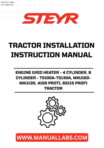 Introducing the STEYR Engine Grid Heater, designed specifically for 4 and 6-cylinder models including TS100A-TS130A, MXU100-MXU130, 4100 Proti, and 65115 Profi tractors. This essential component ensures optimal engine performance in cold weather conditions, providing reliable starting and reducing wear on your engine.