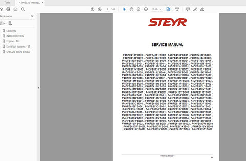 Unlock the full potential of your STEYR engine with the NEF Tier 4B (Final) Service Manual (Part Number: 47606132). This comprehensive PDF file is designed to provide you with all the essential information needed for effective maintenance and troubleshooting, ensuring your engine operates at peak performance.