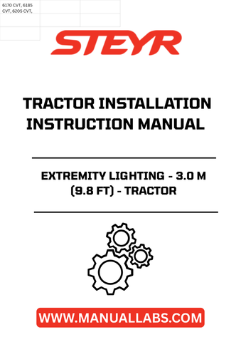 Introducing the STEYR Extremity Lighting, a robust 3.0 M (9.8 FT) lighting solution designed specifically for tractor installations. This high-quality lighting system enhances visibility and safety during nighttime operations, ensuring you can work efficiently in low-light conditions.