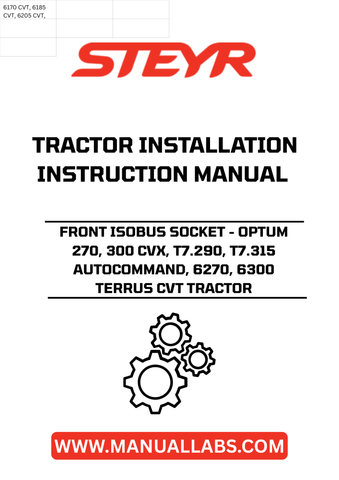 Enhance your tractor's capabilities with the STEYR Front ISOBUS Socket, designed specifically for models including the Optum 270, 300 CVX, T7.290, T7.315 Autocommand, 6270, 6300, and Terrus CVT. This essential accessory allows for seamless integration of ISOBUS-compatible implements, ensuring efficient operation and improved productivity on the field.