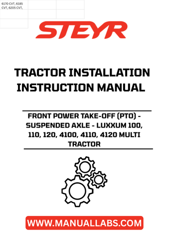 Introducing the STEYR Front Power Take-Off (PTO) for suspended axle models, specifically designed for LUXXUM 100, 110, 120, 4100, 4110, and 4120 multi tractors. This essential component enhances your tractor's versatility, allowing you to efficiently power a variety of implements and attachments, making it an indispensable tool for any agricultural operation.