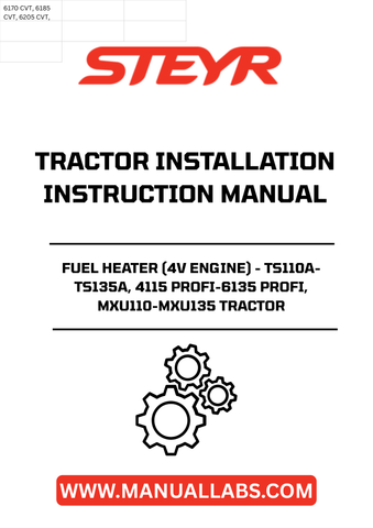 Introducing the STEYR Fuel Heater for 4V Engines, designed specifically for TS110A-TS135A, 4115 PROFI-6135 PROFI, and MXU110-MXU135 tractors. This essential component ensures optimal engine performance by providing reliable heating, allowing for smoother starts and improved fuel efficiency, even in the coldest conditions.
