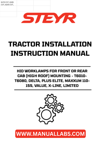 Illuminate your work with the STEYR HID Worklamps, designed specifically for high-roof cab mounting on models T6010-T6080, Delta, Plus Elite, Maxxum 110-155, Value, X-Line, and Limited. These powerful worklamps provide exceptional brightness and clarity, ensuring you can tackle any task, day or night, with confidence.