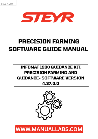 Experience the future of farming with the STEYR Infomat 1200 Guidance Kit. This advanced precision farming solution is designed to enhance your agricultural efficiency, providing you with the tools needed to optimize your operations. With software version 4.37.0.0, you can expect seamless integration and user-friendly navigation, ensuring that you can focus on what matters most—your crops.