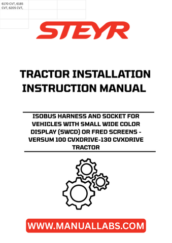 Enhance your agricultural efficiency with the STEYR ISOBUS Harness and Socket, specifically designed for vehicles equipped with Small Wide Color Display (SWCD) or FRED screens. This essential component ensures seamless connectivity and communication between your Versum 100 and CVXDrive-130 tractors, allowing for optimal performance and control in the field.