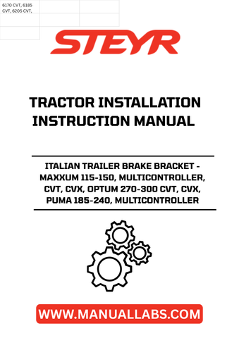 Introducing the STEYR Italian Trailer Brake Bracket, designed specifically for Maxxum 115-150, Multicontroller, CVT, CVX, and Optum 270-300 CVT, CVX, Puma 185-240, Multicontroller tractors. This essential component ensures optimal performance and safety when towing, providing a reliable connection for your trailer.
