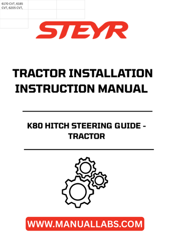 Introducing the STEYR K80 Hitch Steering Guide, your essential companion for seamless tractor installation. This comprehensive manual, with part number 47953005, provides clear and detailed instructions to ensure a smooth setup process. Designed specifically for the STEYR K80 model, it simplifies the installation of your hitch steering system, making it accessible for both seasoned professionals and DIY enthusiasts.