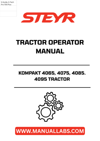 Enhance your operational efficiency with the STEYR KOMPAKT 4065, 4075, 4085, and 4095 Tractor Operator Manual (Part No. 47374376). This comprehensive guide is designed to provide you with essential information and insights to maximize the performance of your tractor.