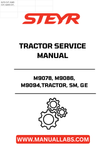 Discover the ultimate resource for maintaining your STEYR M9078, M9086, and M9094 tractors with the comprehensive GE Tractor Service Manual (7-96081). This essential guide is designed to provide you with detailed instructions and insights, ensuring your tractor operates at peak performance.